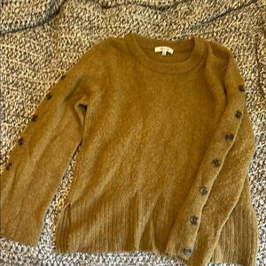 Madewell Women's Brown Sweater with Button Detail